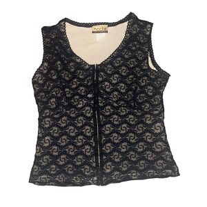 CDW Black Lace Tank Top - M